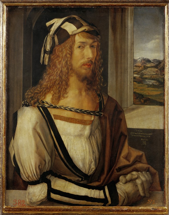 Figure 12-1: Albrecht Dürer’s Self-Portrait at Age 26 shows the young artist as a rising star.